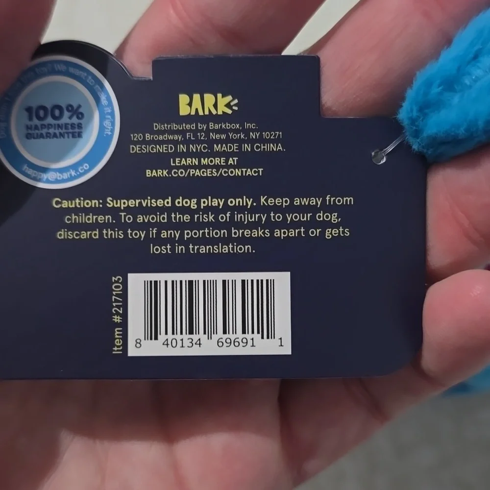 Bark Dog‎ Toy NWT Macaque Momoko Size Small 0-20 Pounds